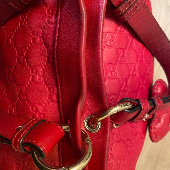❤️ Authentic Rare Large Gucci Red Leather Guccissma Valentine’s Collections - Picture 6 of 14